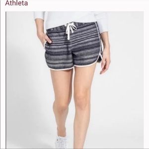 Athleta Striped Linen Shorts
